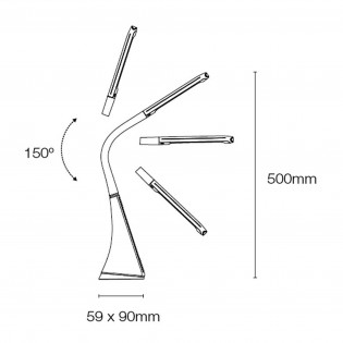 LED Desk Lamp with digital clock Pipo Brown (5W)