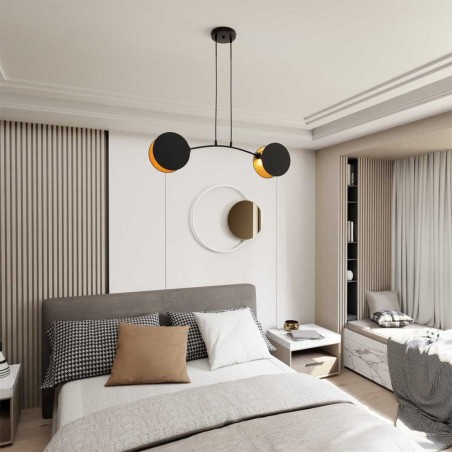 Ceiling lamp Letiva Black (2 lights)