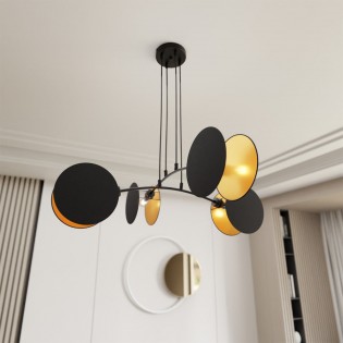 Ceiling lamp Letiva Black (4 lights)