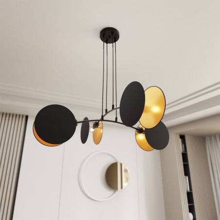 Ceiling lamp Letiva Black (4 lights)