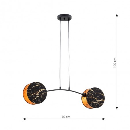 Lámpara de techo Letiva Mármol (2 luces)