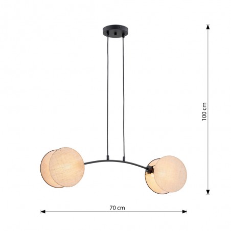 Ceiling lamp Letiva Natural (2 ligths)