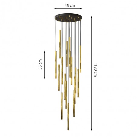 Lámpara de techo Selter Premium Oro (17 uces)