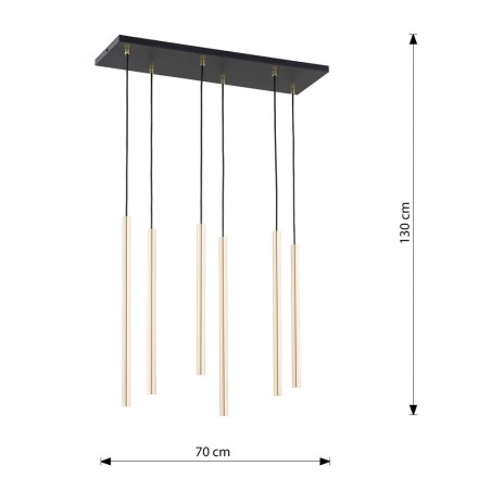 Lámpara de techo Seilter Oro (6 luces)