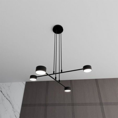 Pendant lamp Operis Black (4 lights)
