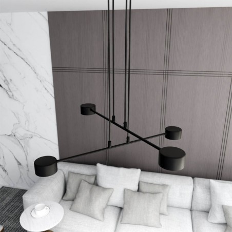 Pendant lamp Operis Black (4 lights)