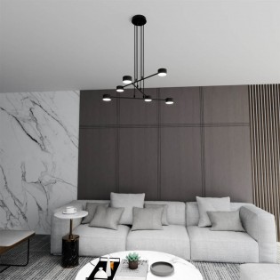 Pendant lamp Operis Black (6 lights)