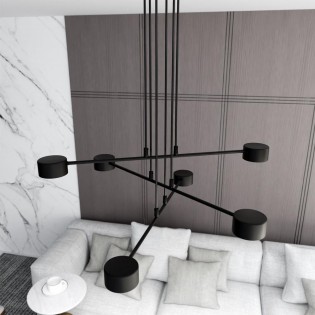Pendant lamp Operis Black (6 lights)