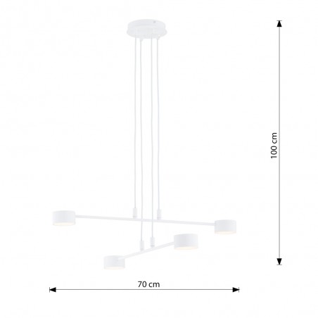 Pendant lamp Operis White (4 lights)