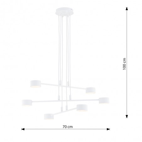 Pendant lamp Operis White (6 lights)
