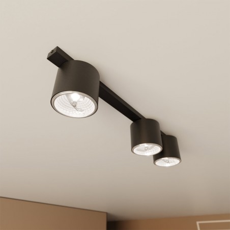 Ceiling track light Valeno Black (3 lights)