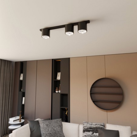 Ceiling track light Valeno Black (3 lights)