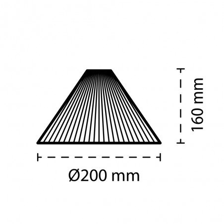Pantalla de yute Male 70/200x160mm