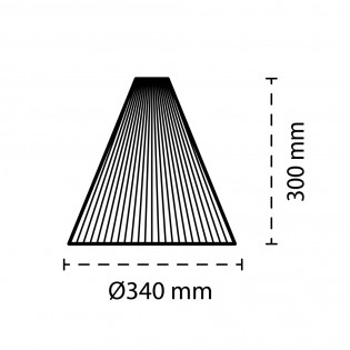 Pantalla de yute Male Big 100/340x300mm