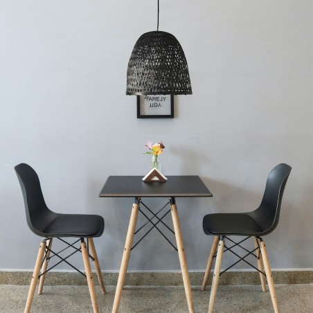 Bamboo lampshade Kumo Black