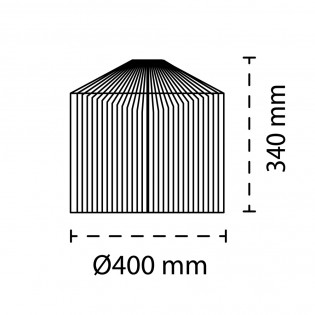 Pantalla de yute Lidu 400x340mm