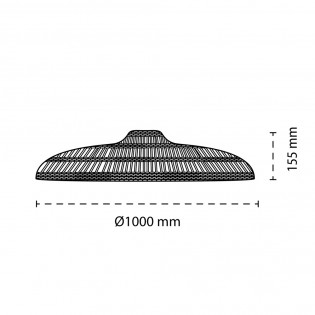 PANTALLA ARI BIG DE ALGAS 1000x155mm