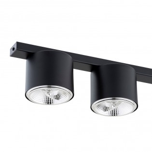 Regleta de techo Valeno Negro (4 luces)