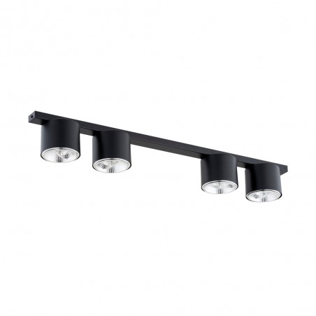 Regleta de techo Valeno Negro (4 luces)