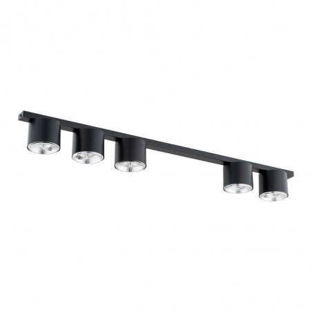 Regleta de techo Valeno Negro (5 luces)