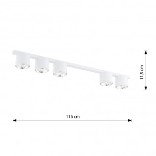 Ceiling track light Valeno White (5 lights)