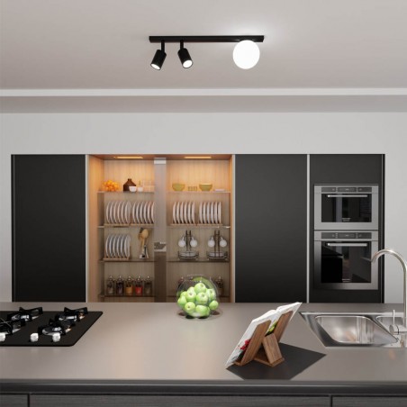 Ceiling track light Ponsel Black (3 lights)