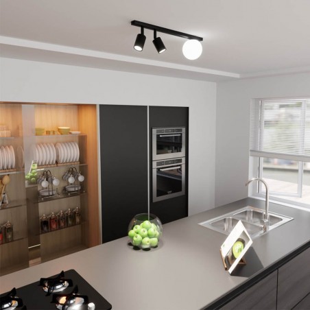 Ceiling track light Ponsel Black (3 lights)