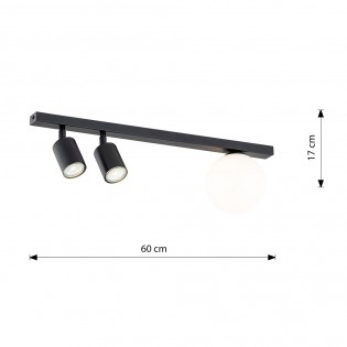 Ceiling track light Ponsel Black (3 lights)