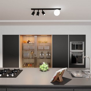 Ceiling track light Ponsel Black (4 lights)