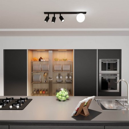 Ceiling track light Ponsel Black (4 lights)