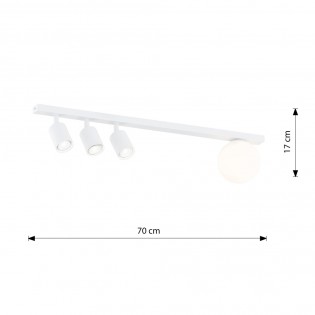 Regleta de techo Ponsel Blanco (4 luces)