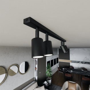 Ceiling track light Dongor Black (4 lights)
