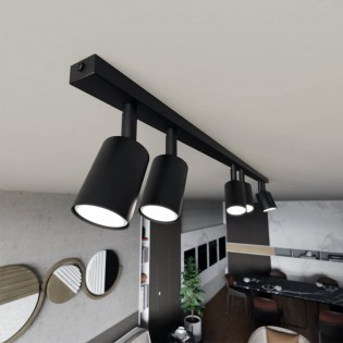 Ceiling track light Dongor Black (6 lights)