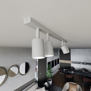 Ceiling track light Dongor White (4 lights)