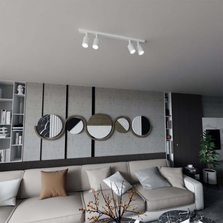 Ceiling track light Dongor White (4 lights)
