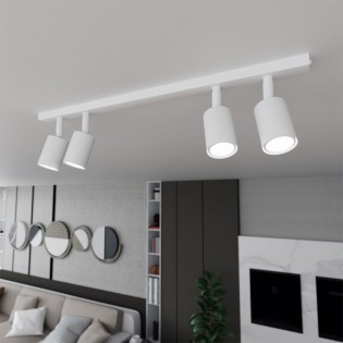 Ceiling track light Dongor White (4 lights)
