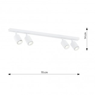 Regleta de techo Dongor Blanco (4 luces)