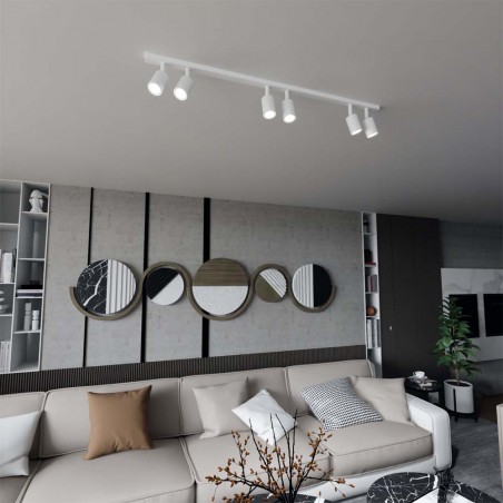 Ceiling track light Dongor White (6 lights)