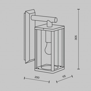 Aplique de pared de exterior Cell