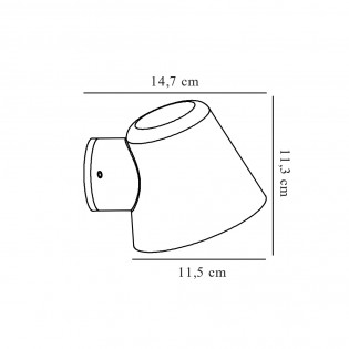 Aplique de pared galvanizado Aleria