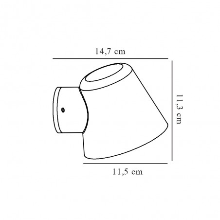 Aplique de pared galvanizado Aleria