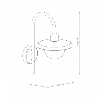 Aplique de pared exterior Berlo