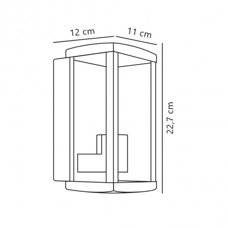 Aplique de pared de exterior Luchy