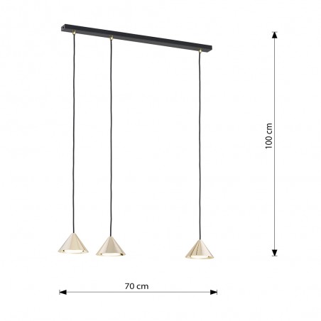 Ceiling lamp Lout Gold (3 lights)