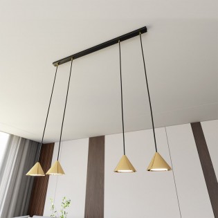 Lámpara de techo Lout Oro (4 luces)