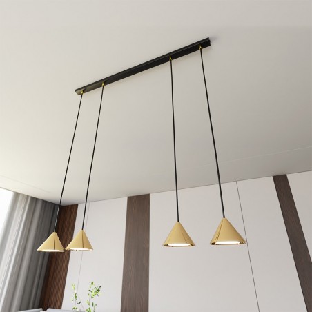 Lámpara de techo Lout Oro (4 luces)