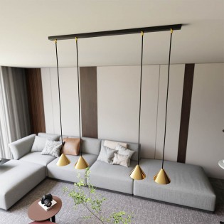 Lámpara de techo Lout Oro (4 luces)