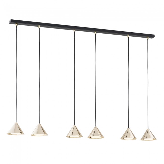 Lámpara de techo Lout Oro (6 luces)