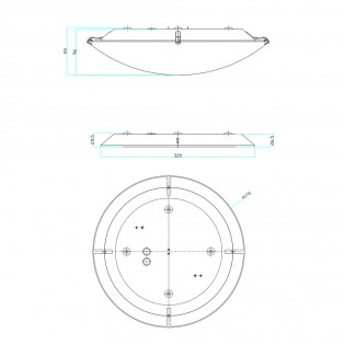 Ceiling Flush Light Standard 38