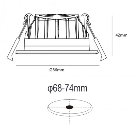 LED Ceiling Recessed Light Rosalee CCT (7W)